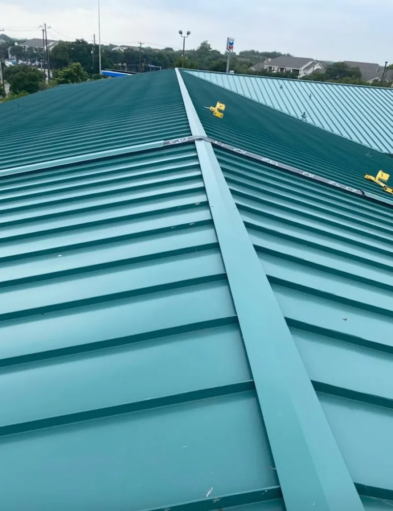Green commercial metal roof ridge and valley for Metal Roof Repair in Hockessin